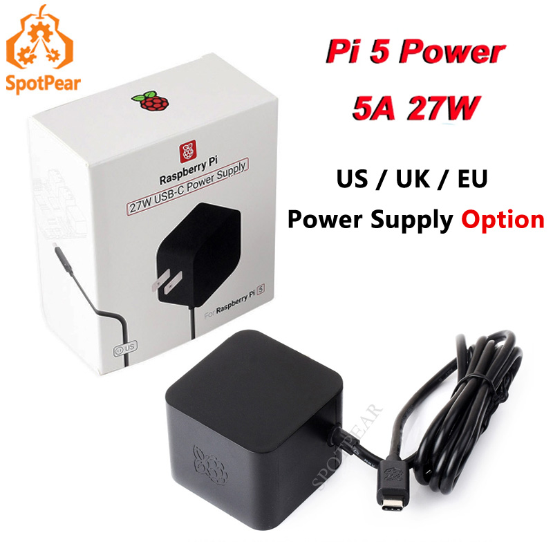 Raspberry Pi 5 8Gb - Alimentatore USB ufficiale originale 5 v5a