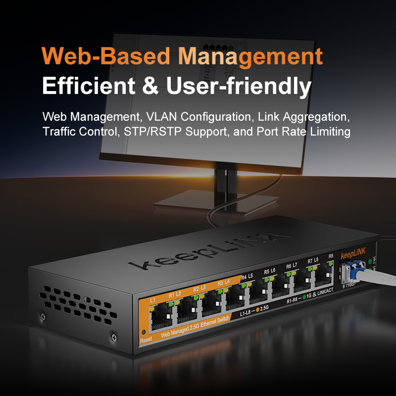 Switch gestito KeepLiNK da 2,5 - Sfp+ 10G Managed Switch 8 Port recensione e prezzo
