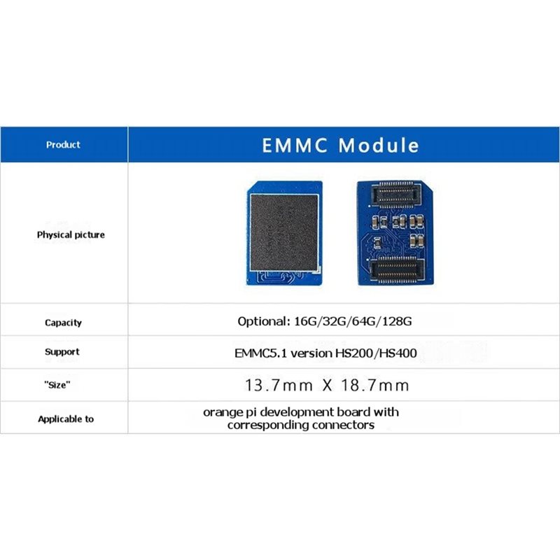 Modulo A13E-EMMC 32GB per Oran - Orange Pi 5 Plus 32Gb recensione e prezzo